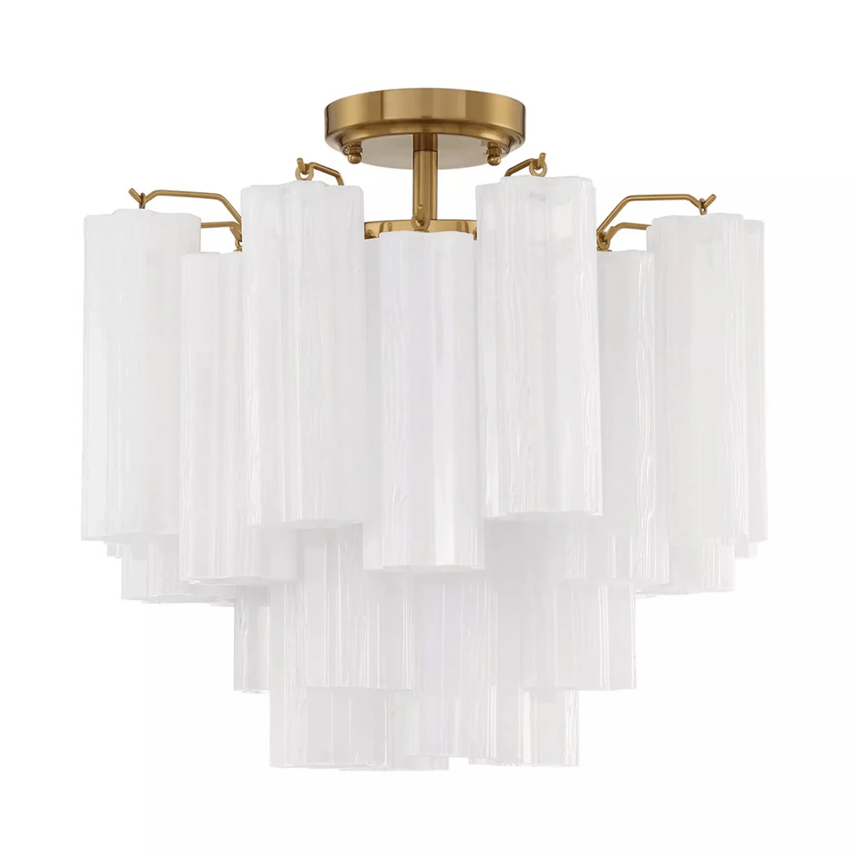 Aurora Ceiling Lamp Clear Murano Glass Tubular Handblown - Letslighting
