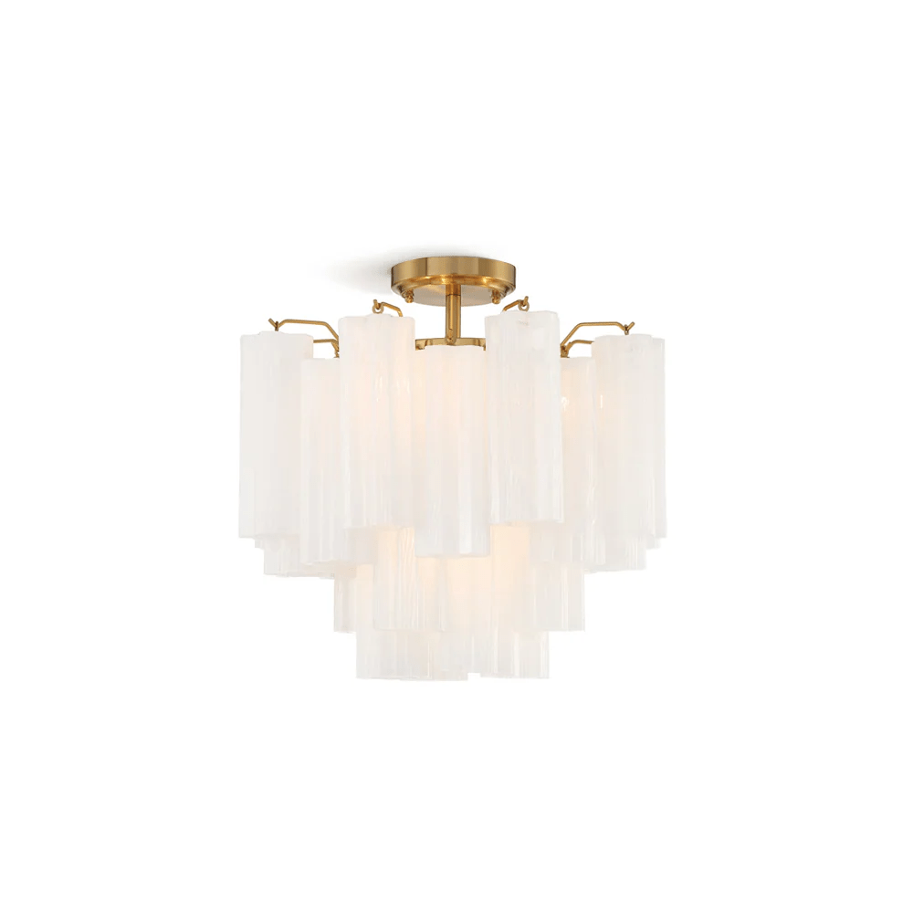 Aurora Ceiling Lamp Clear Murano Glass Tubular Handblown - Letslighting