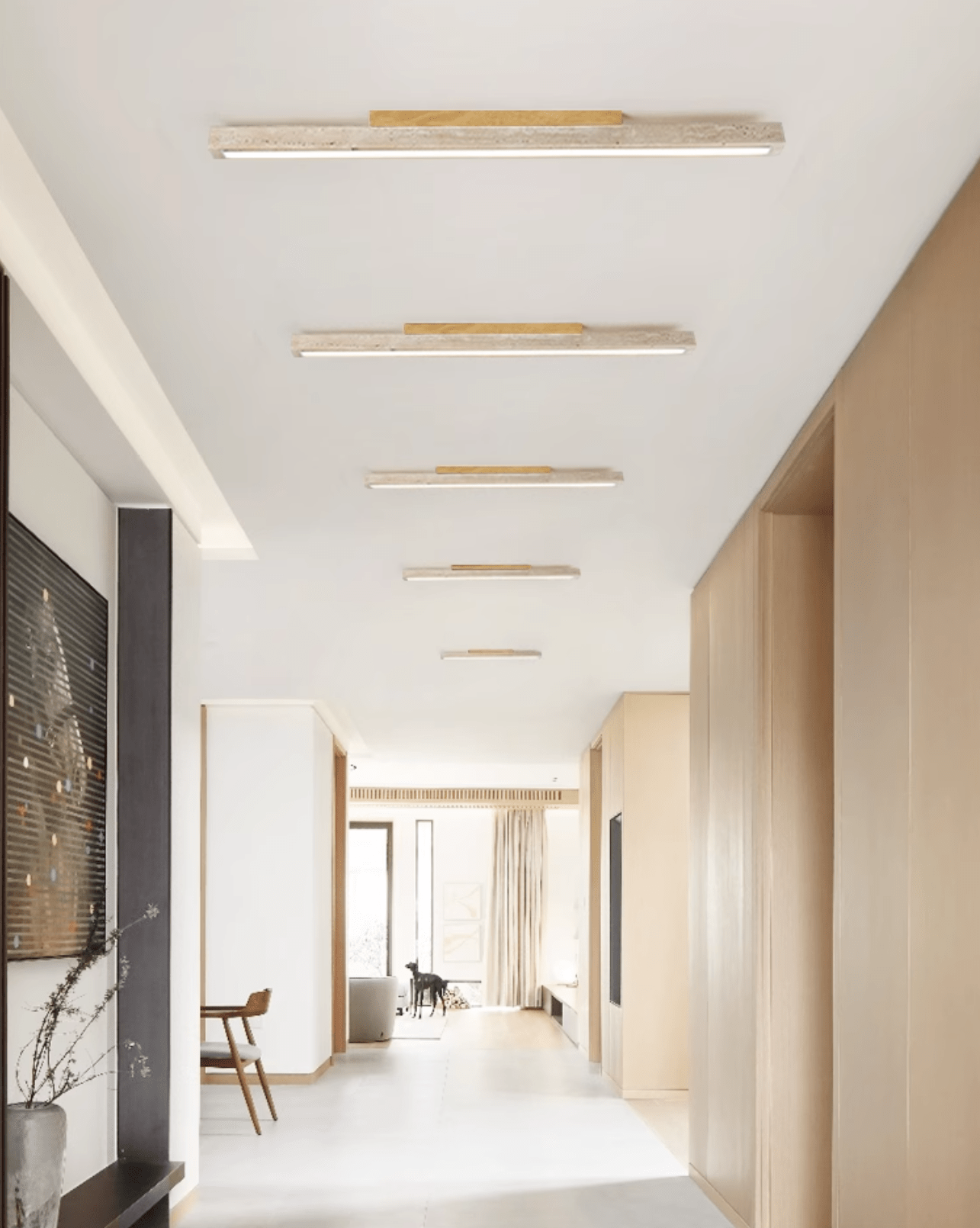 Orvenarae Lumière Linéaire en Travertin Minimaliste - Neutralighting