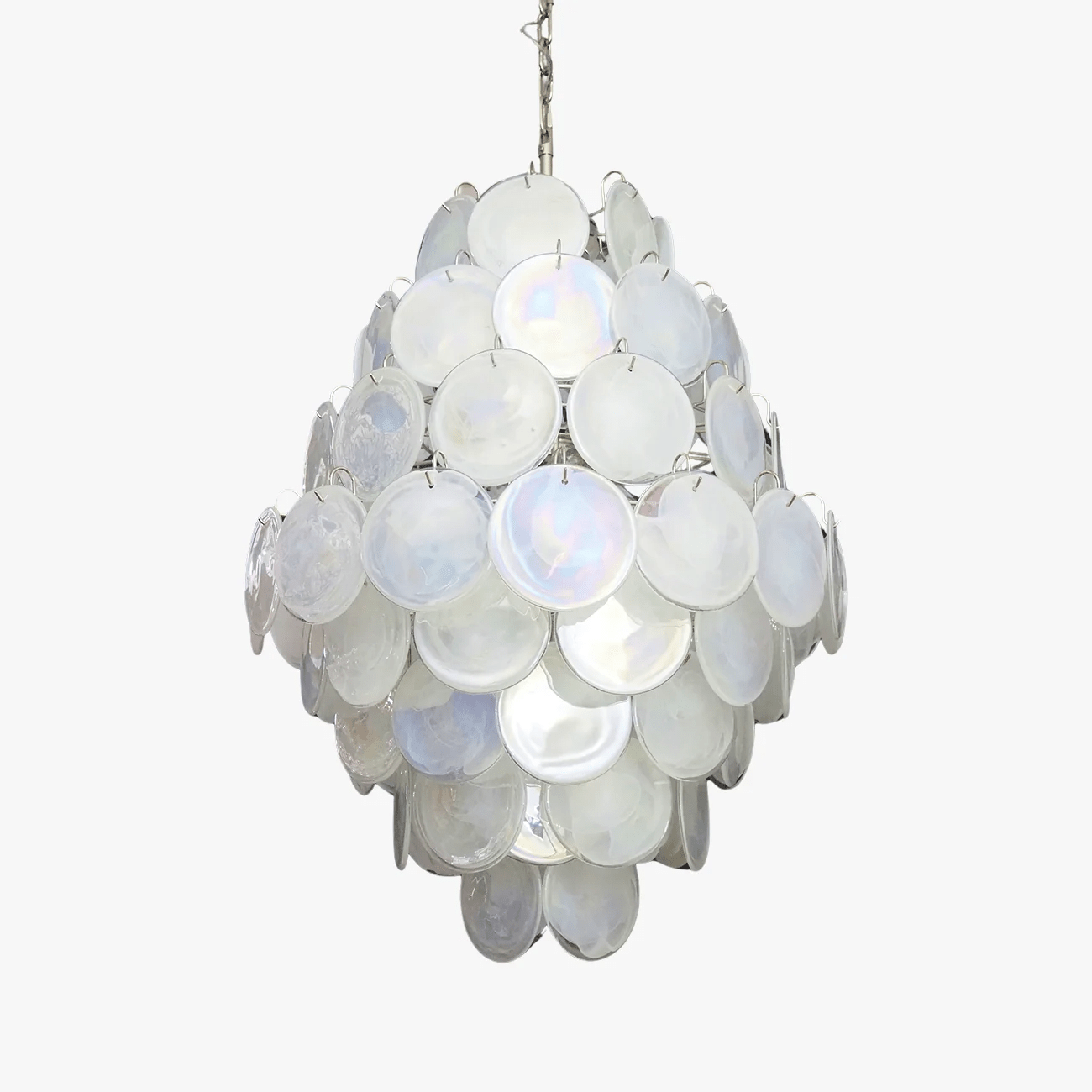 Aurora Chandelier Pink Murano Glass Handblown Discs - Letslighting