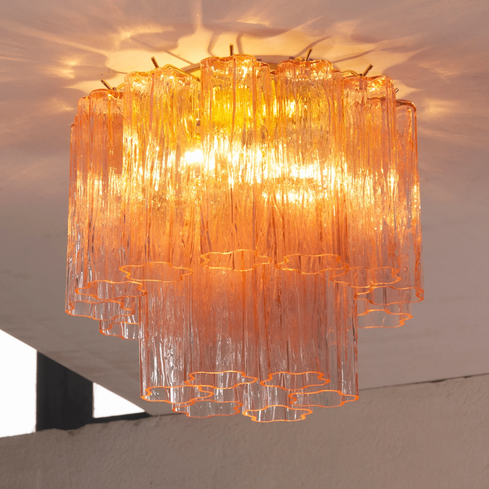 Aurora Plafonnier Style Cascade Rose - Neutralighting