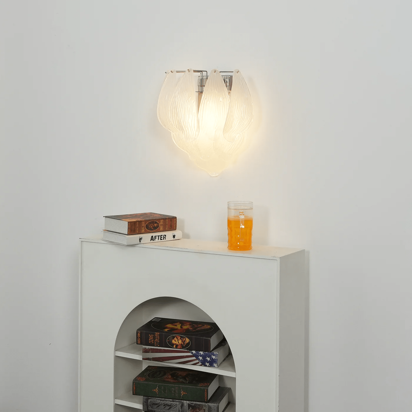 Aurora Wall Lamp Murano Glass Petal Frosted Cascading - Letslighting