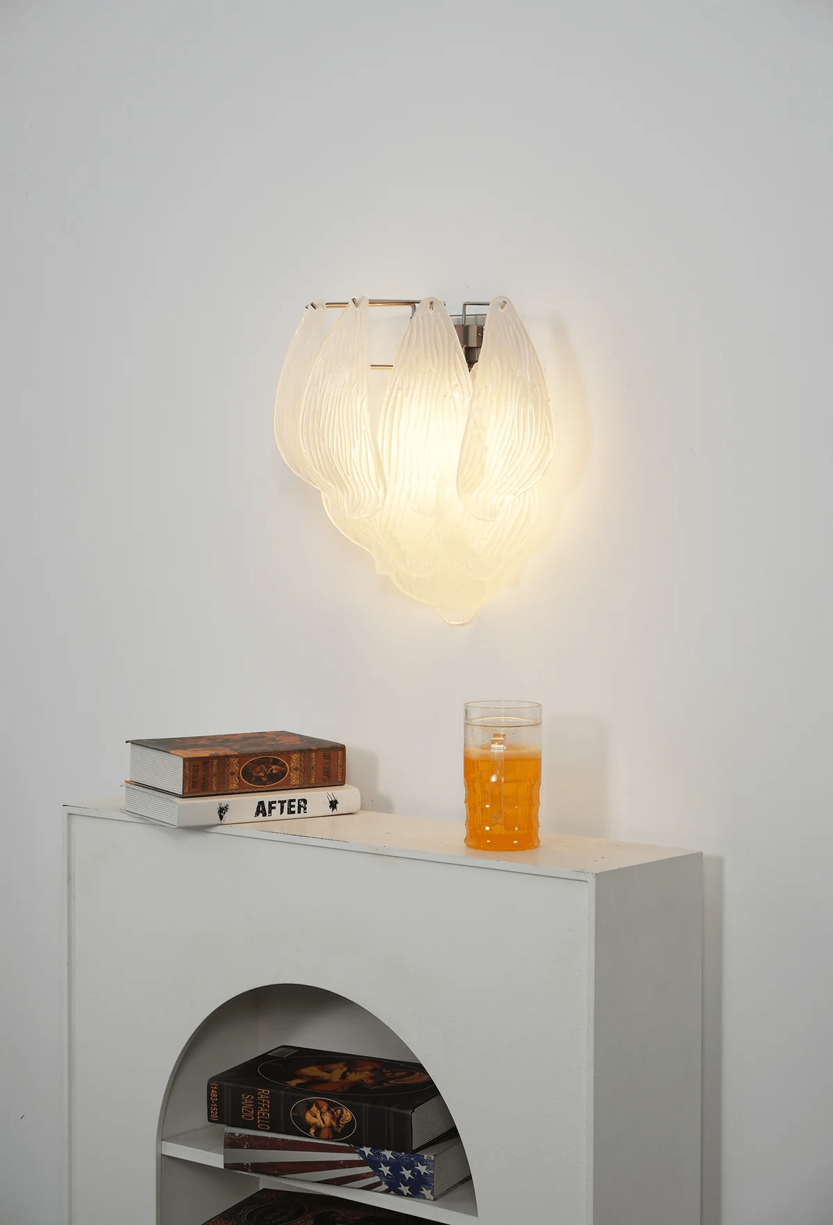 Aurora Wall Lamp Murano Glass Petal Frosted Cascading - Letslighting