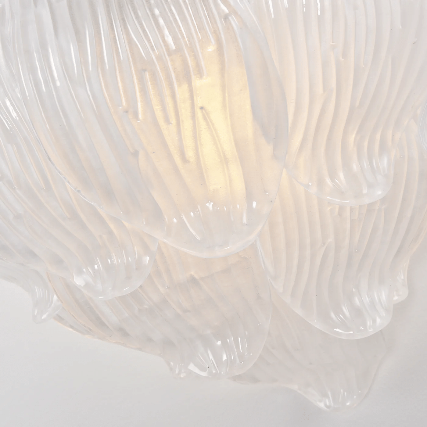 Aurora Wall Lamp Murano Glass Petal Frosted Cascading - Letslighting