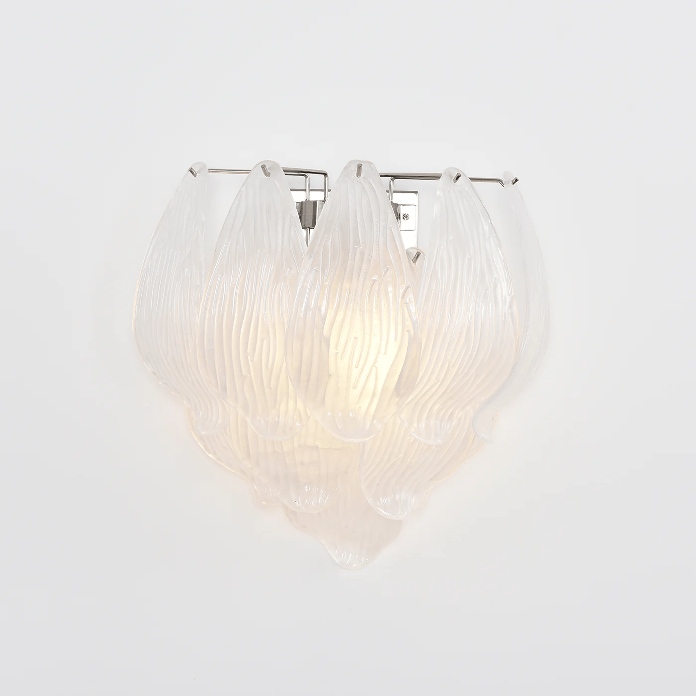 Aurora Wall Lamp Murano Glass Petal Frosted Cascading - Letslighting