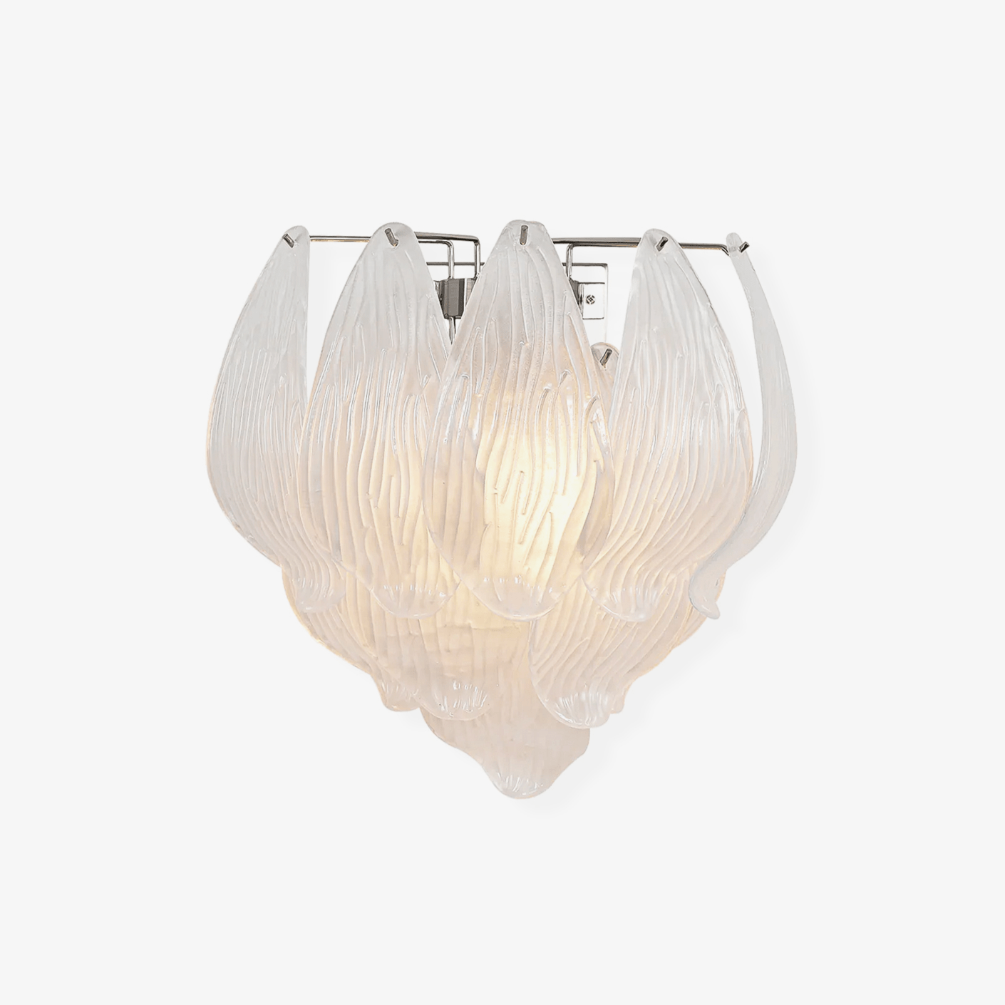 Aurora Wall Lamp Murano Glass Petal Frosted Cascading - Letslighting