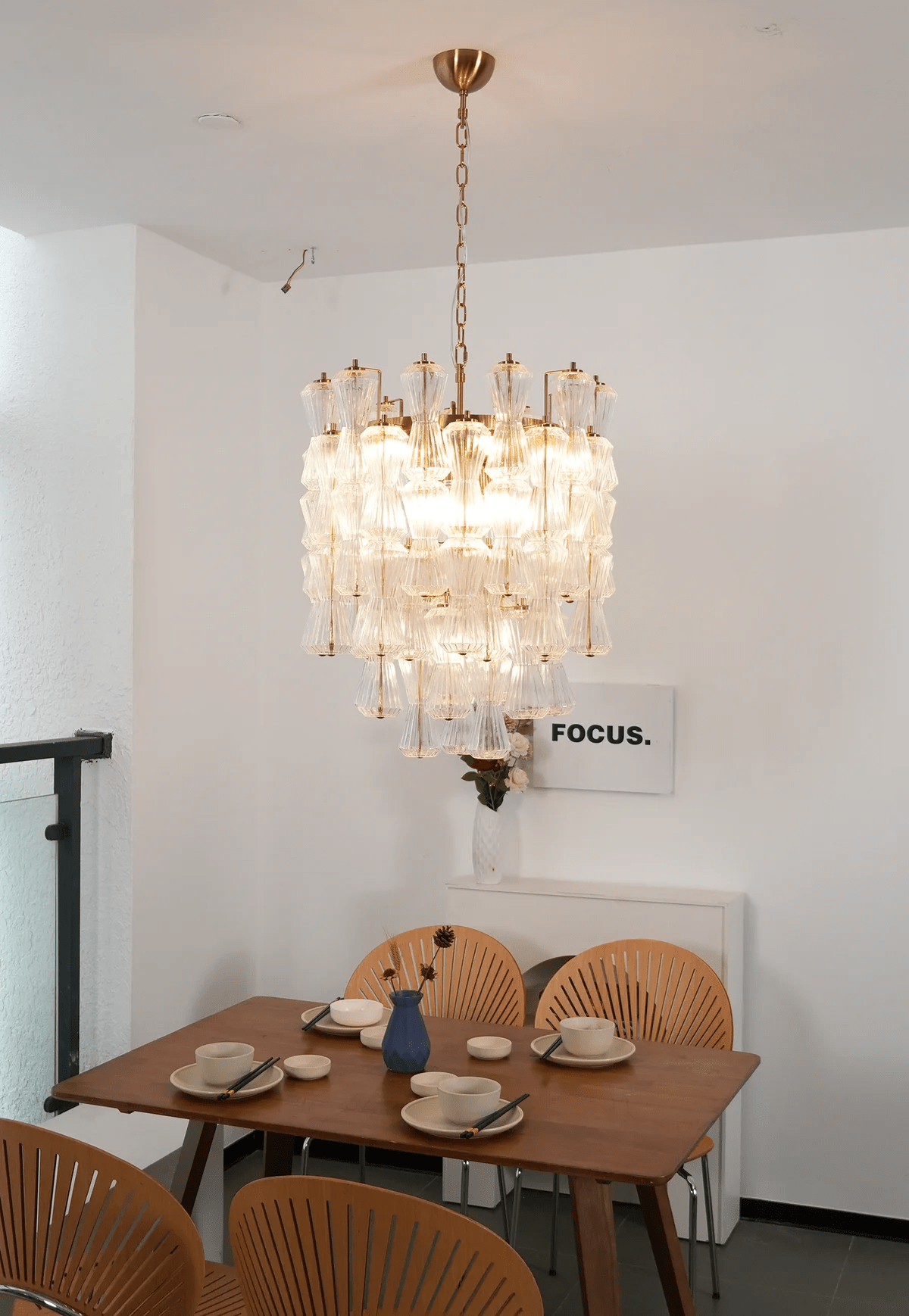 Aurora Chandelier Murano Glass Floral Cascade - Letslighting