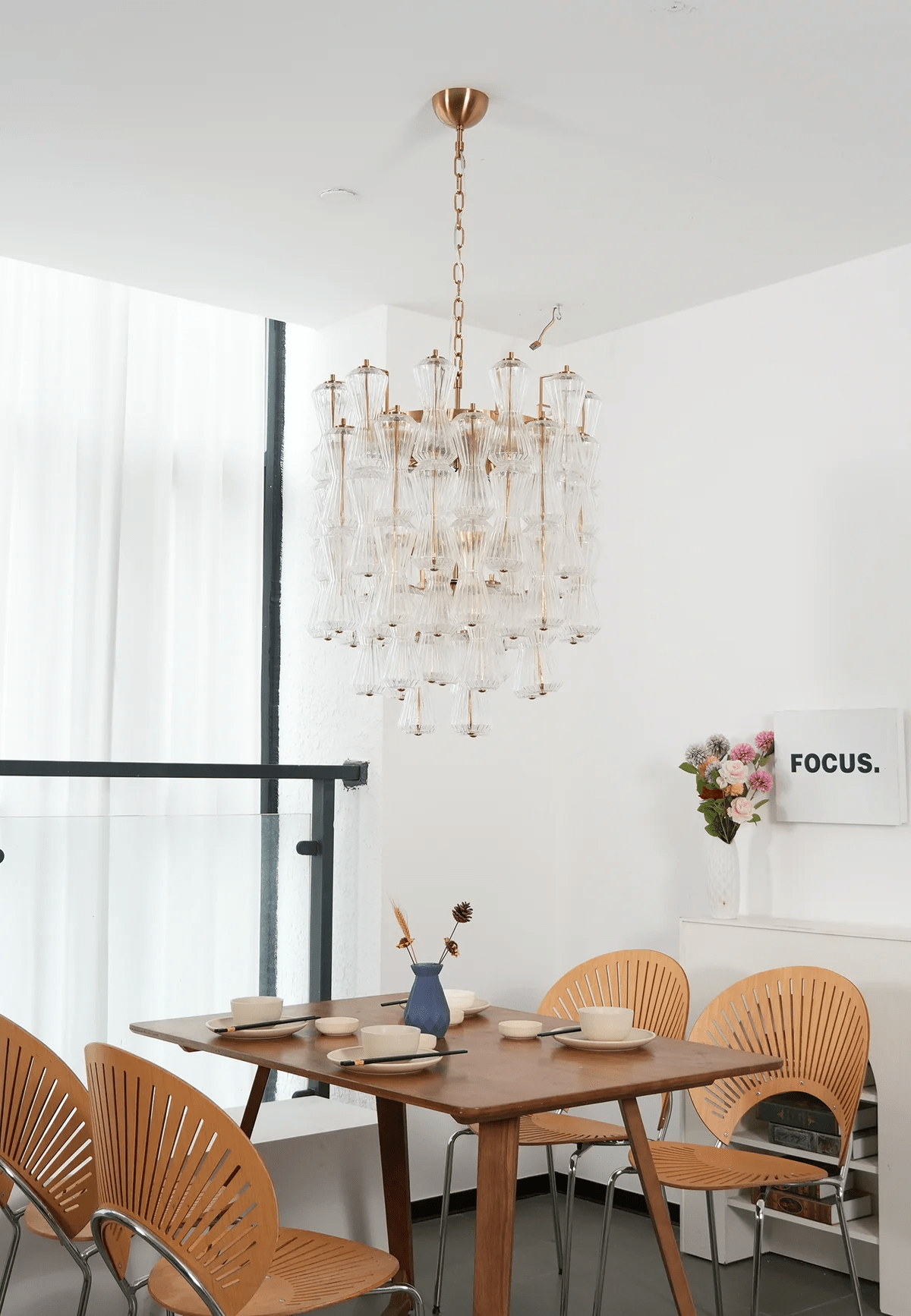 Aurora Chandelier Murano Glass Floral Cascade - Letslighting