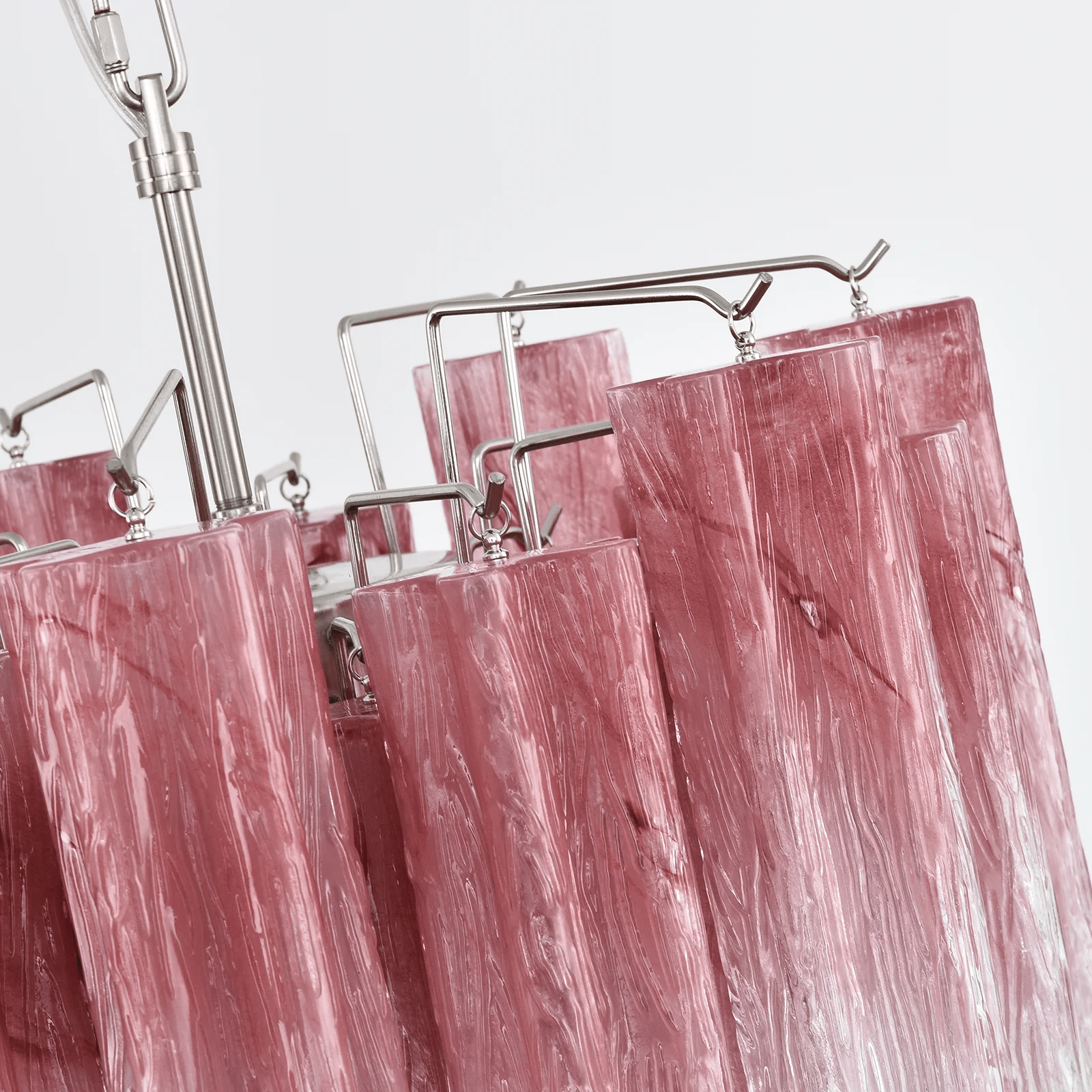 Aurora Chandelier Rose Gradient Murano Glass Tiered - Letslighting