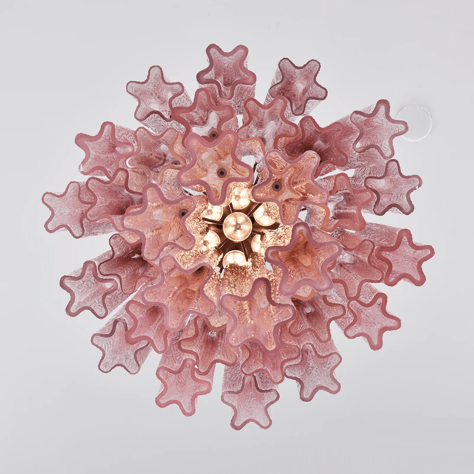 Aurora Chandelier Rose Gradient Murano Glass Tiered - Letslighting
