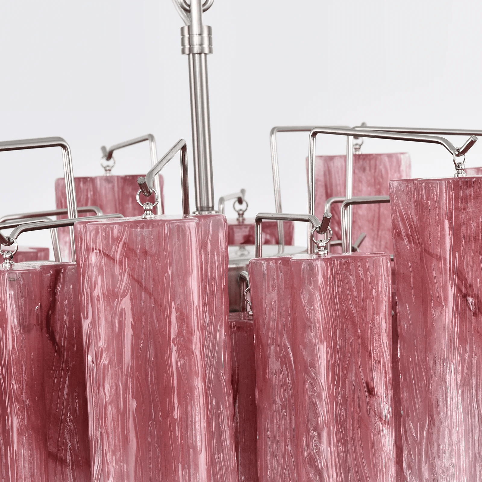 Aurora Chandelier Rose Gradient Murano Glass Tiered - Letslighting