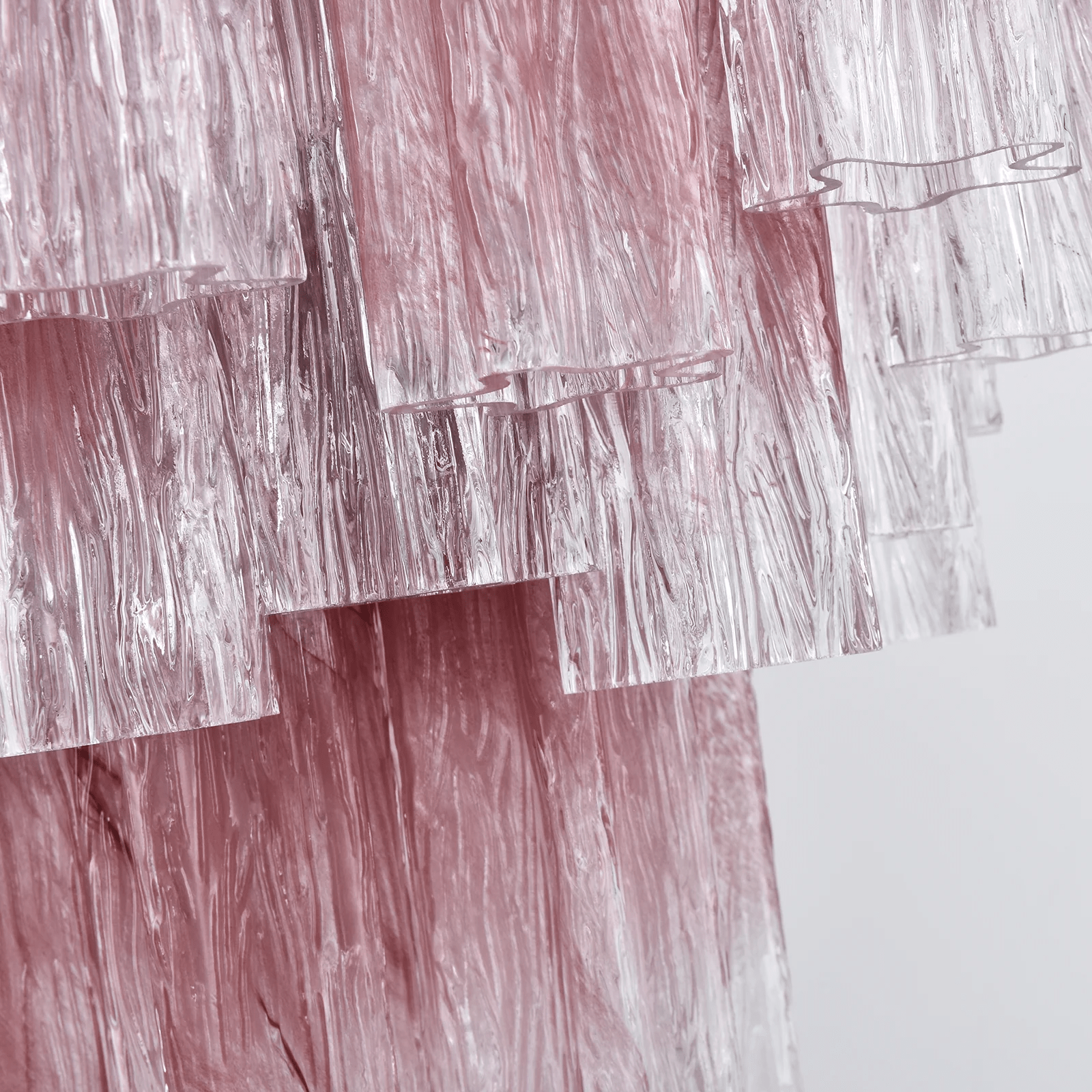 Aurora Chandelier Rose Gradient Murano Glass Tiered - Letslighting