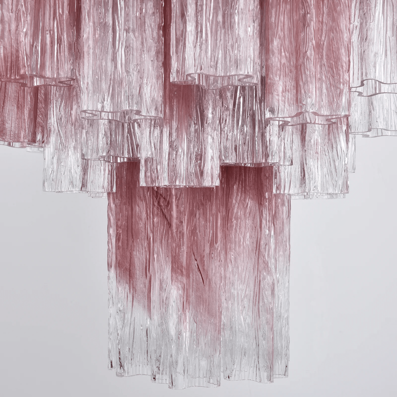 Aurora Chandelier Rose Gradient Murano Glass Tiered - Letslighting