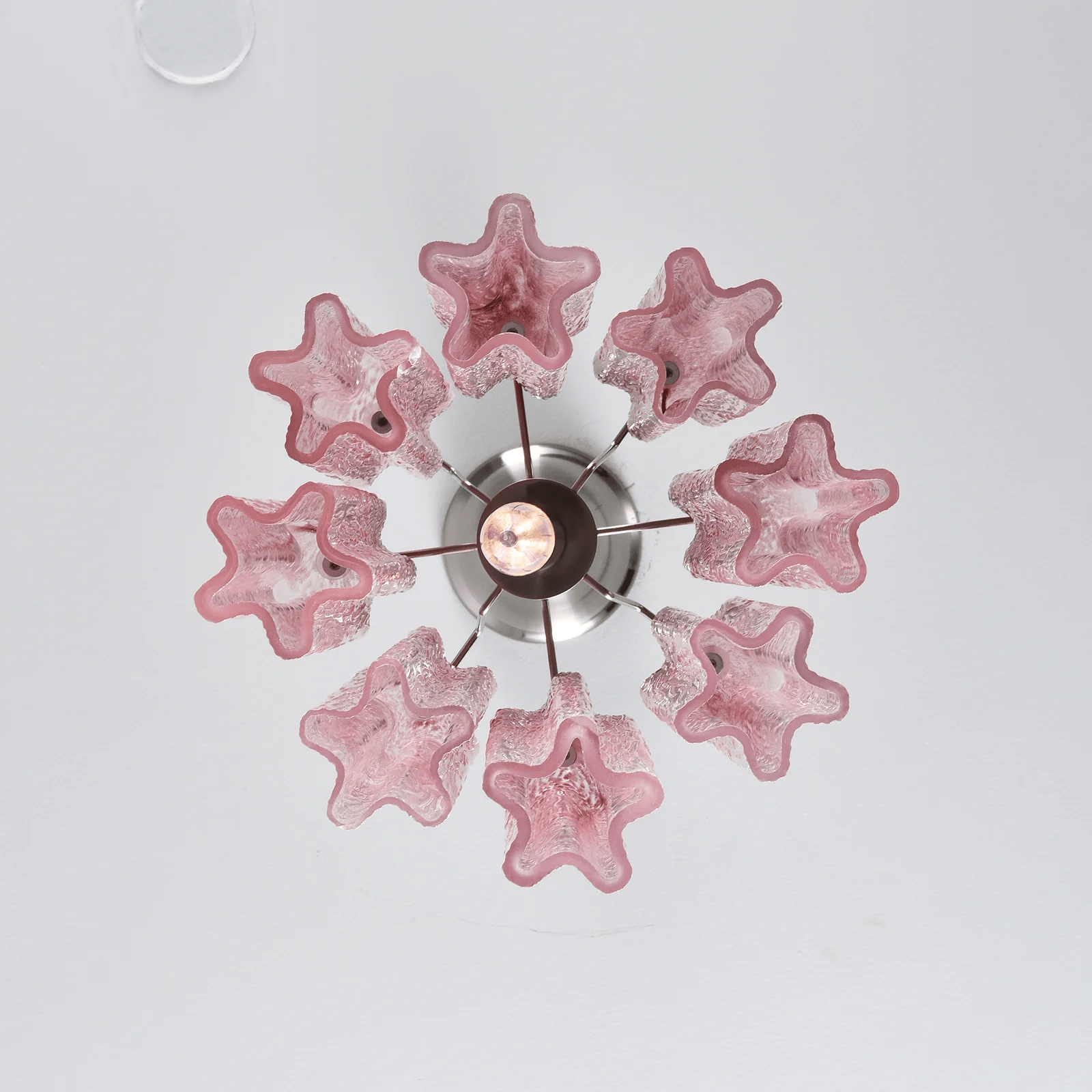 Aurora Chandelier Pink Gradient Murano Glass - Letslighting
