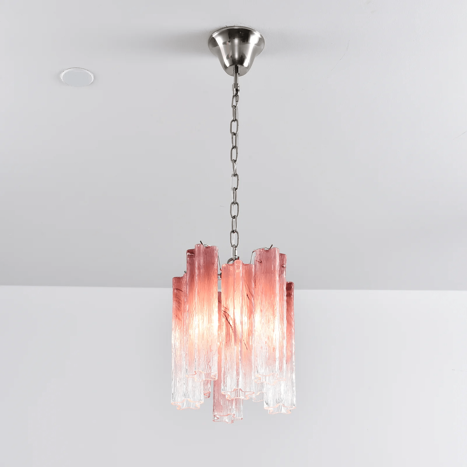 Aurora Chandelier Pink Gradient Murano Glass - Letslighting