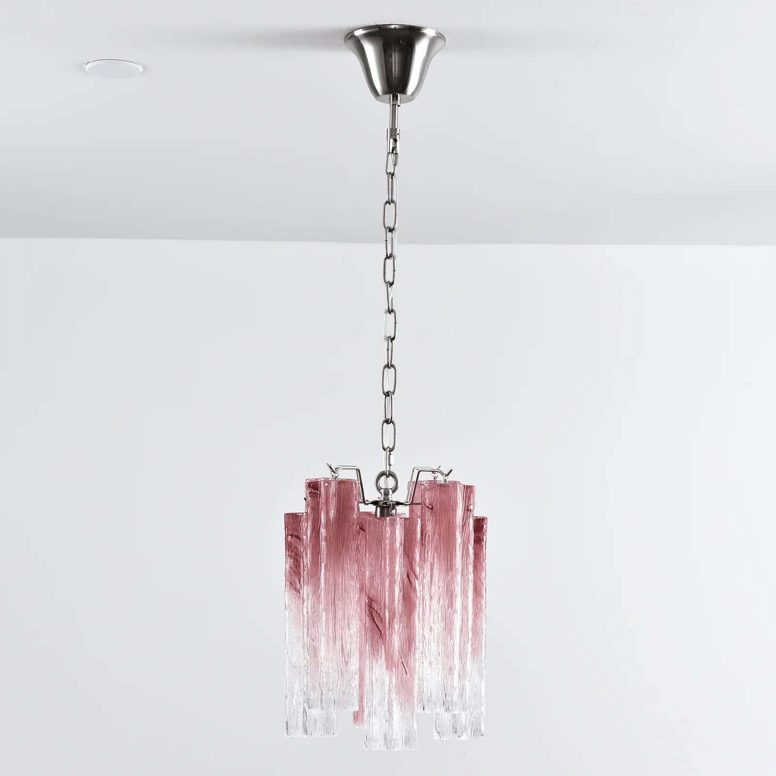 Aurora Chandelier Pink Gradient Murano Glass - Letslighting