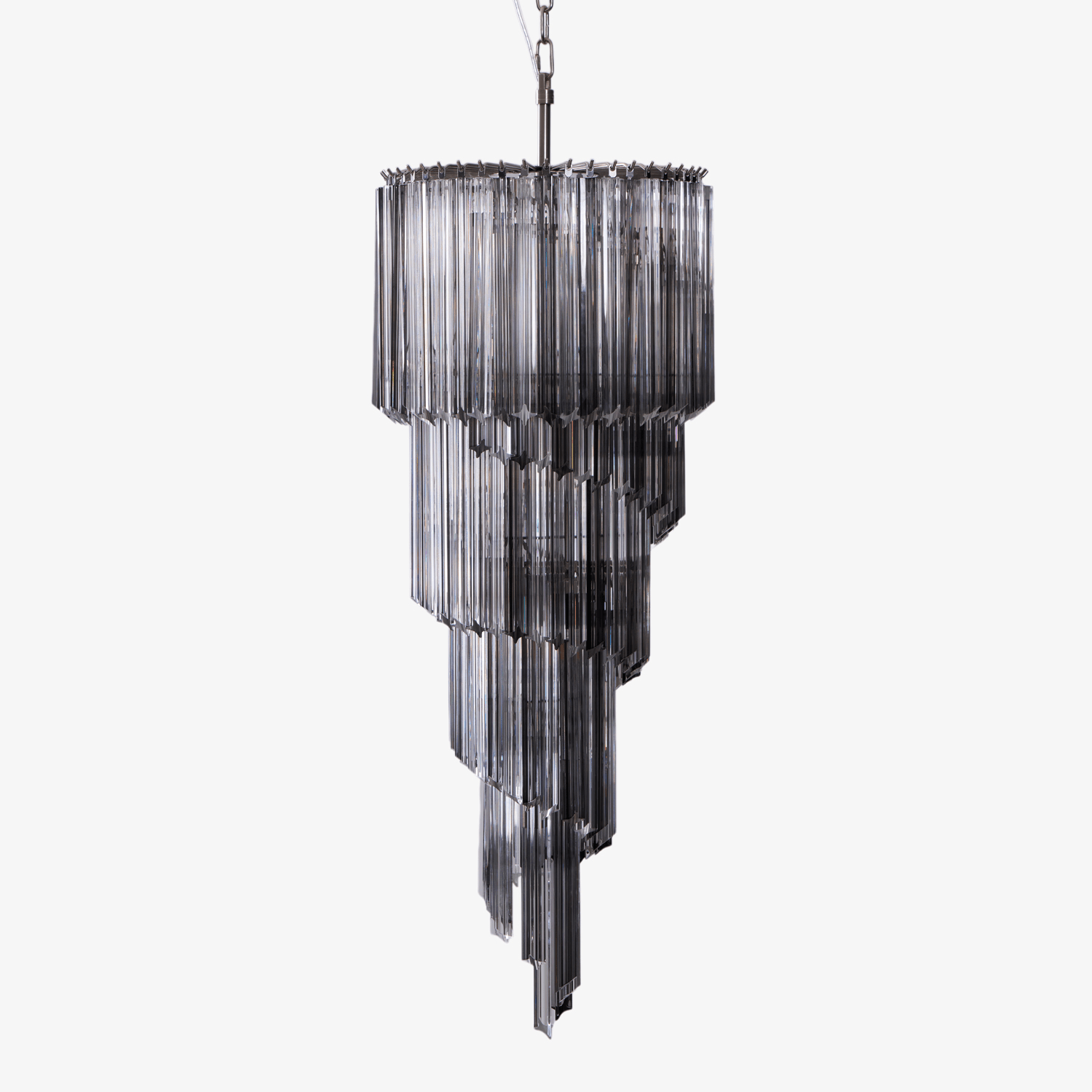 Aurora Chandelier Smoked Glass Spiral - Letslighting