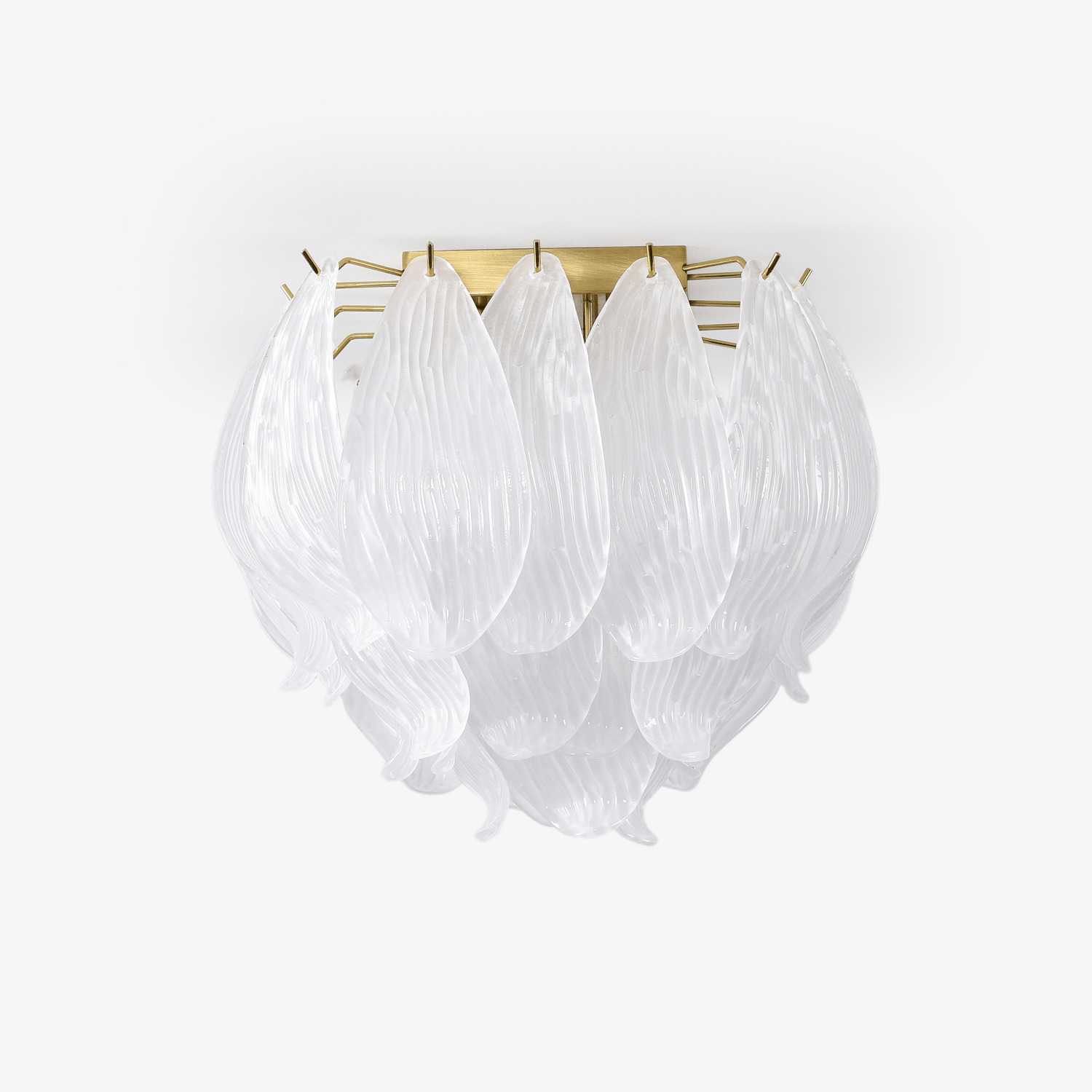 Aurora Ceiling Lamp Murano Petal Hand-Blown Glass Flushmount - Letslighting