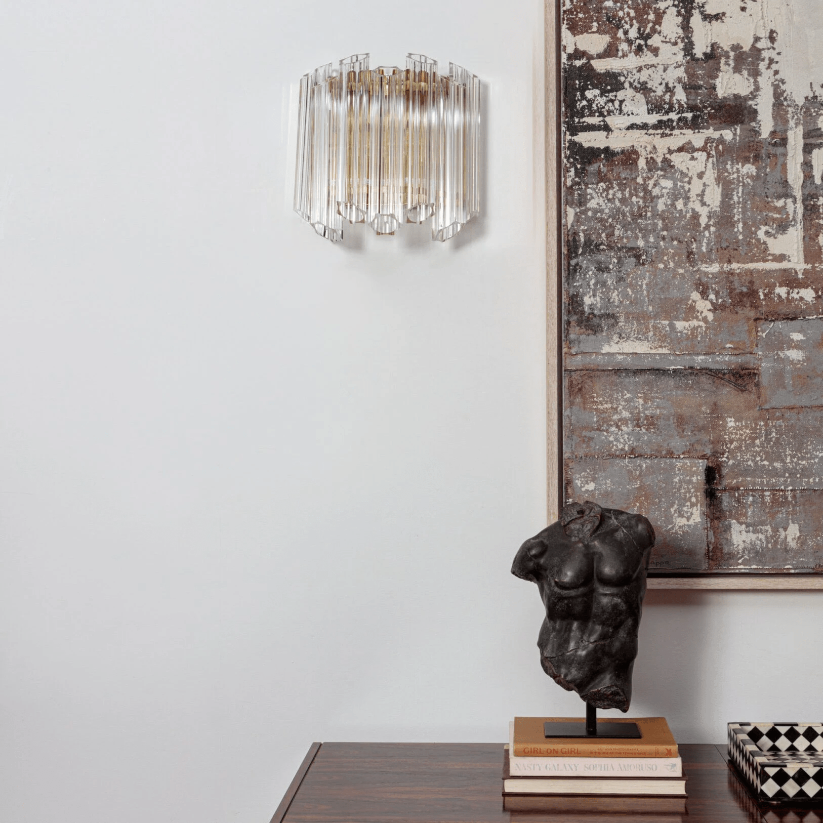 Aurora Wall Lamp Clear Murano Glass Tube Cascade - Letslighting