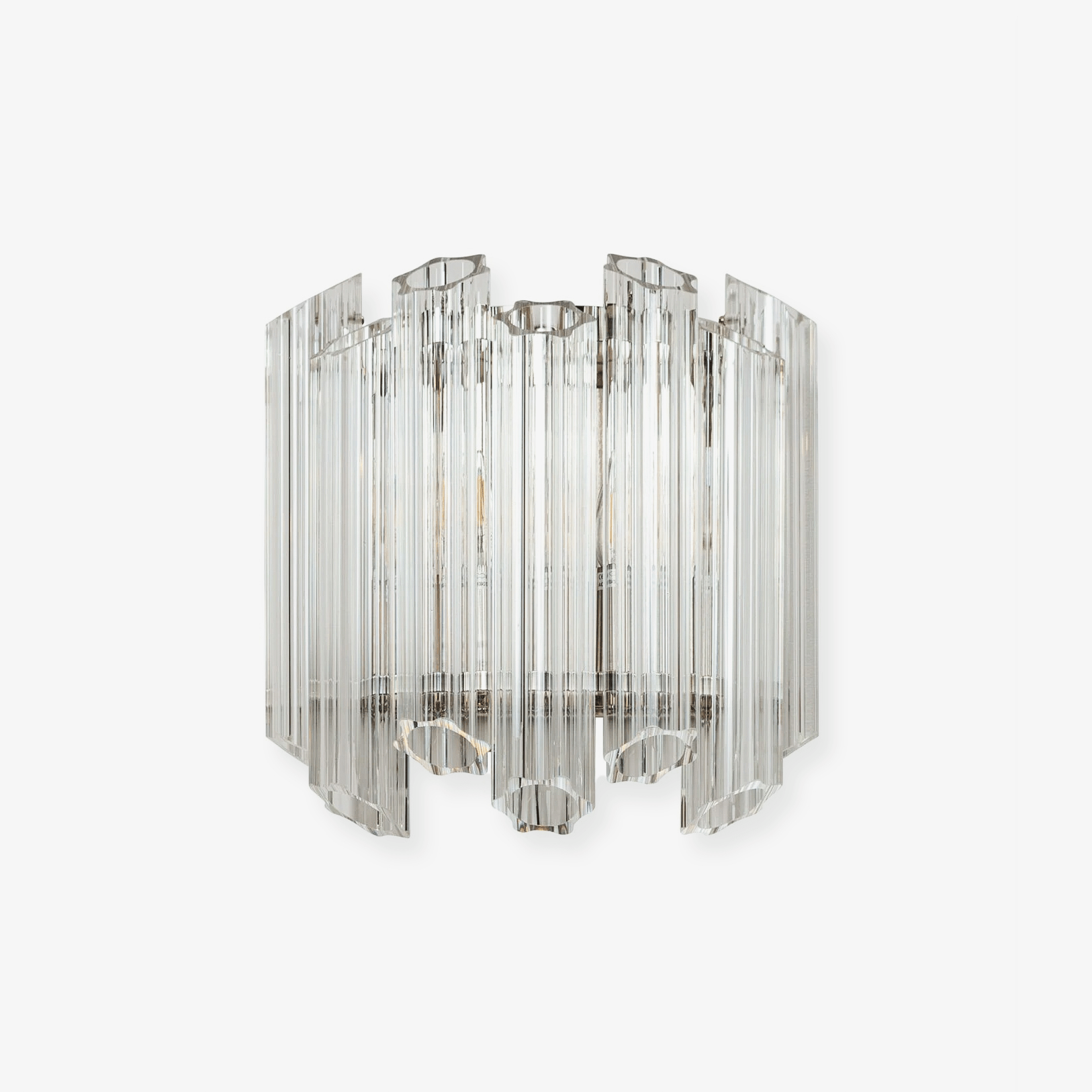 Aurora Wall Lamp Clear Murano Glass Tube Cascade - Letslighting