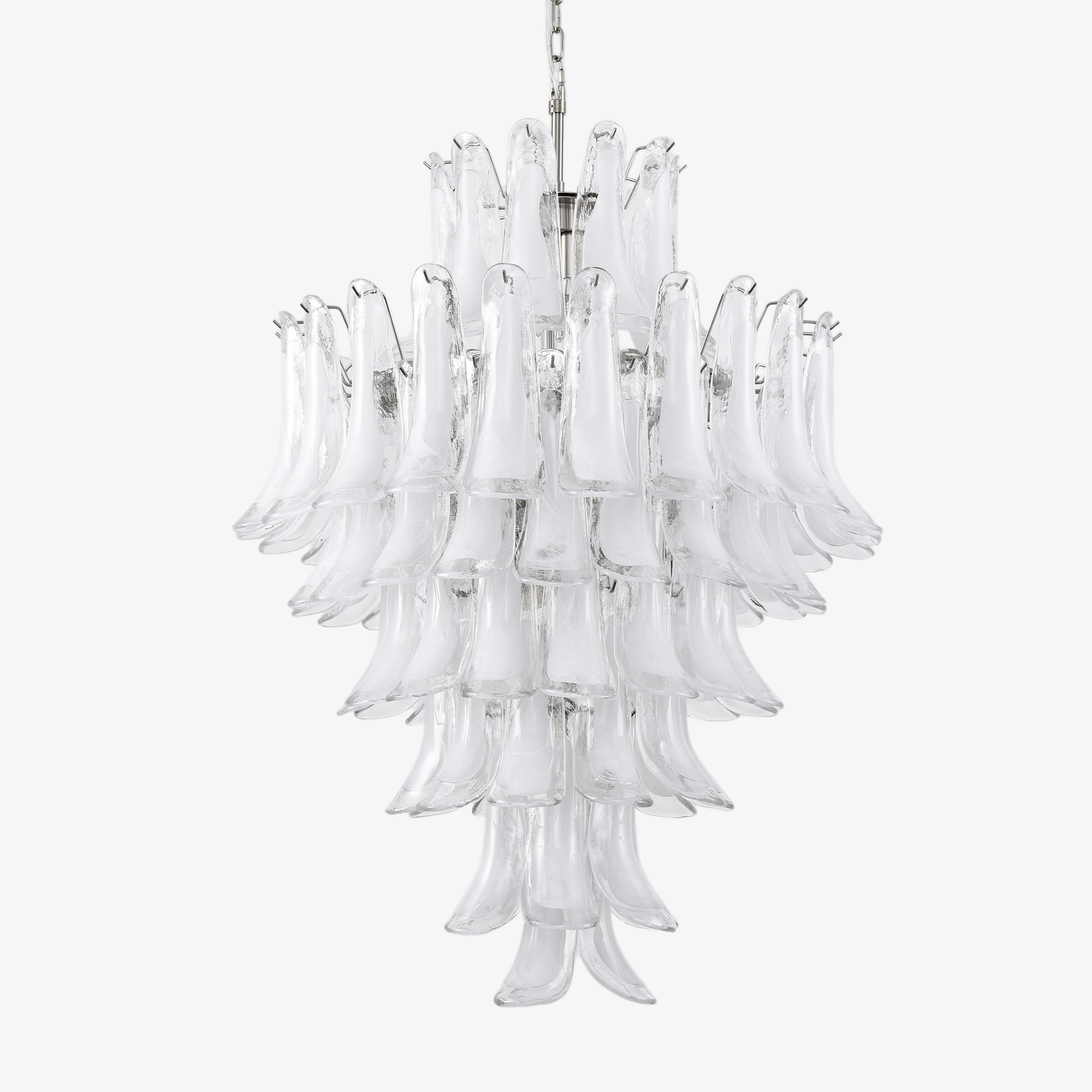 Aurora Chandelier White Cloud Glass Petals - Letslighting
