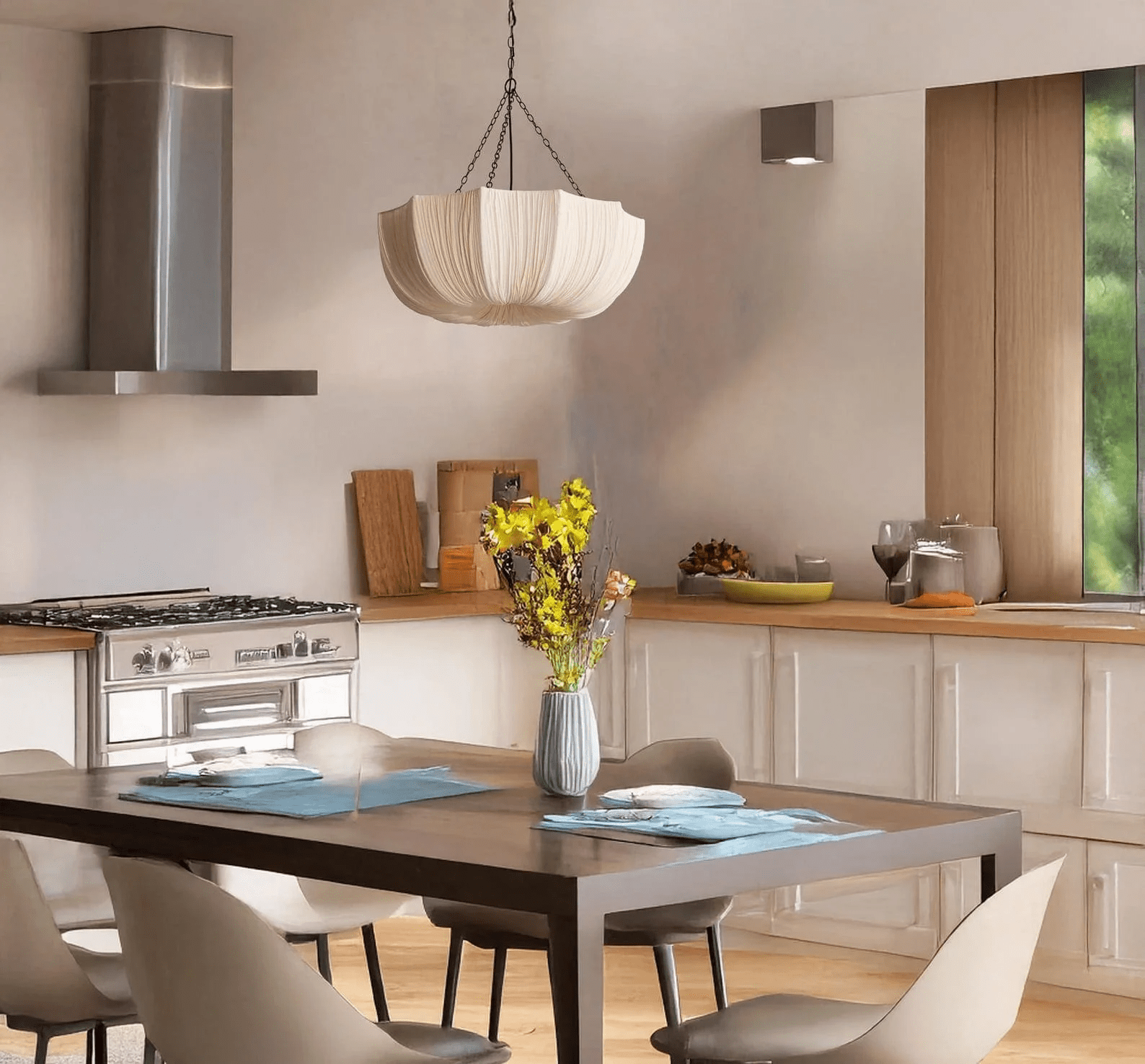 Aurelia Lustre Suspendu Vintage En Tissu - Neutralighting