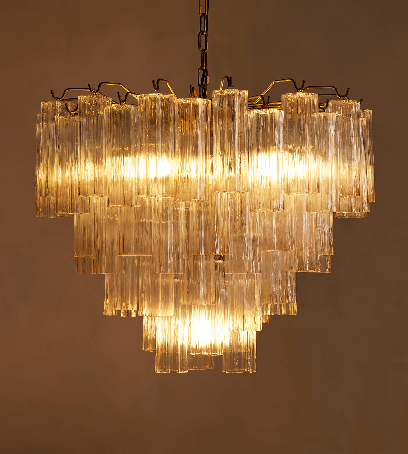 Aurora Chandelier Murano Glass Tiered Green - Letslighting