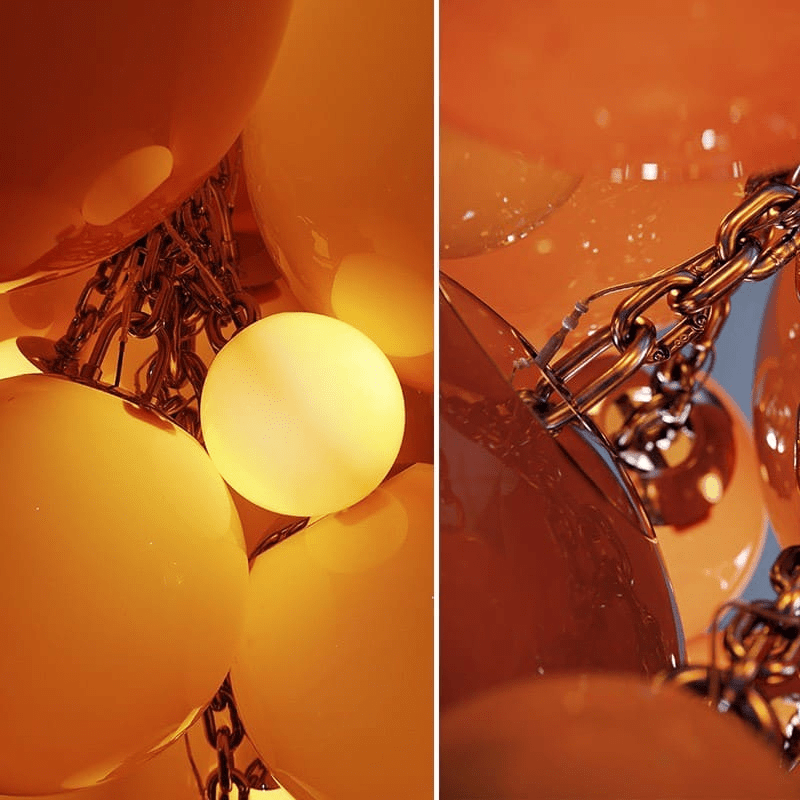 Aurora Chandelier En Verre De Murano Grappes De Raisins Art Déco - Neutralighting