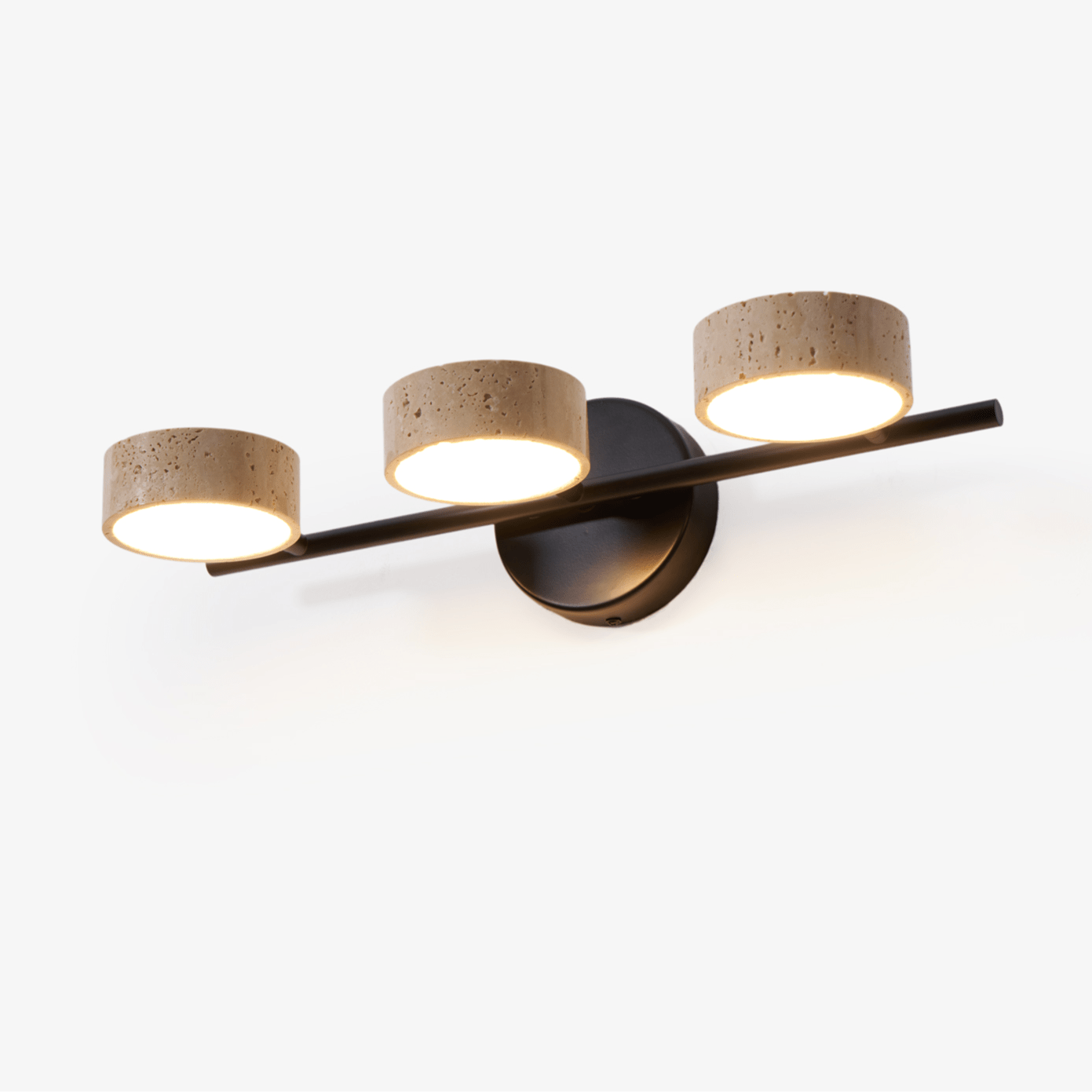 Ceshair Applique Murale Multi Tête en Travertin Lumière de Coiffeuse - Neutralighting