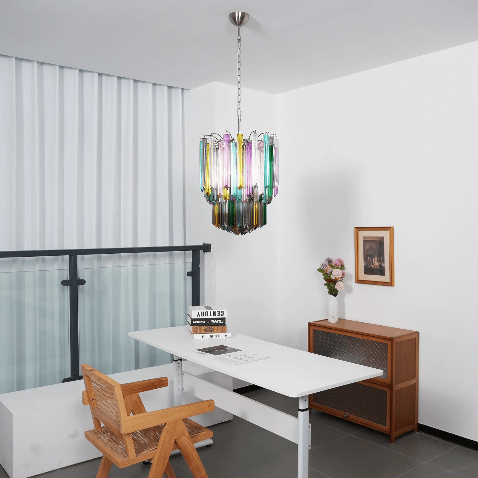 Aurora Chandelier Murano Glass Colorful Prism - Letslighting