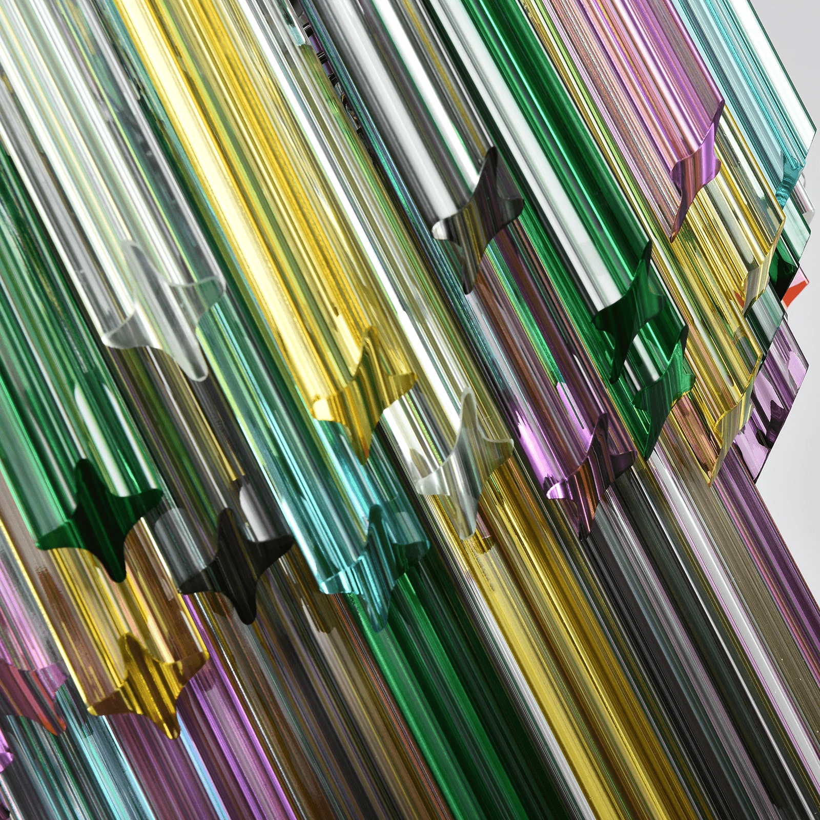 Aurora Chandelier Murano Glass Colorful Prism - Letslighting