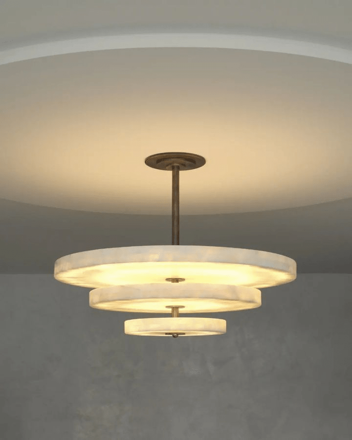 Liora Minimalist Alabaster Pendant Light Chandelier - Letslighting