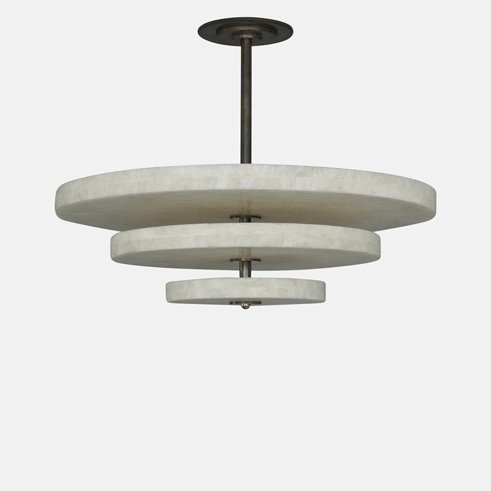 Liora Minimalist Alabaster Pendant Light Chandelier - Letslighting