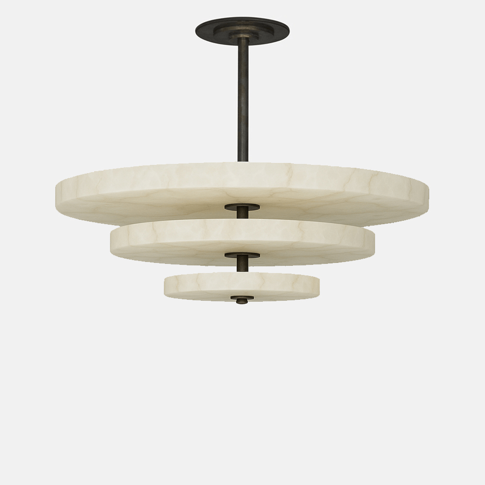 Liora Minimalist Alabaster Pendant Light Chandelier - Letslighting