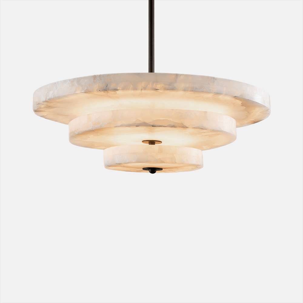 Liora Minimalist Alabaster Pendant Light Chandelier - Letslighting