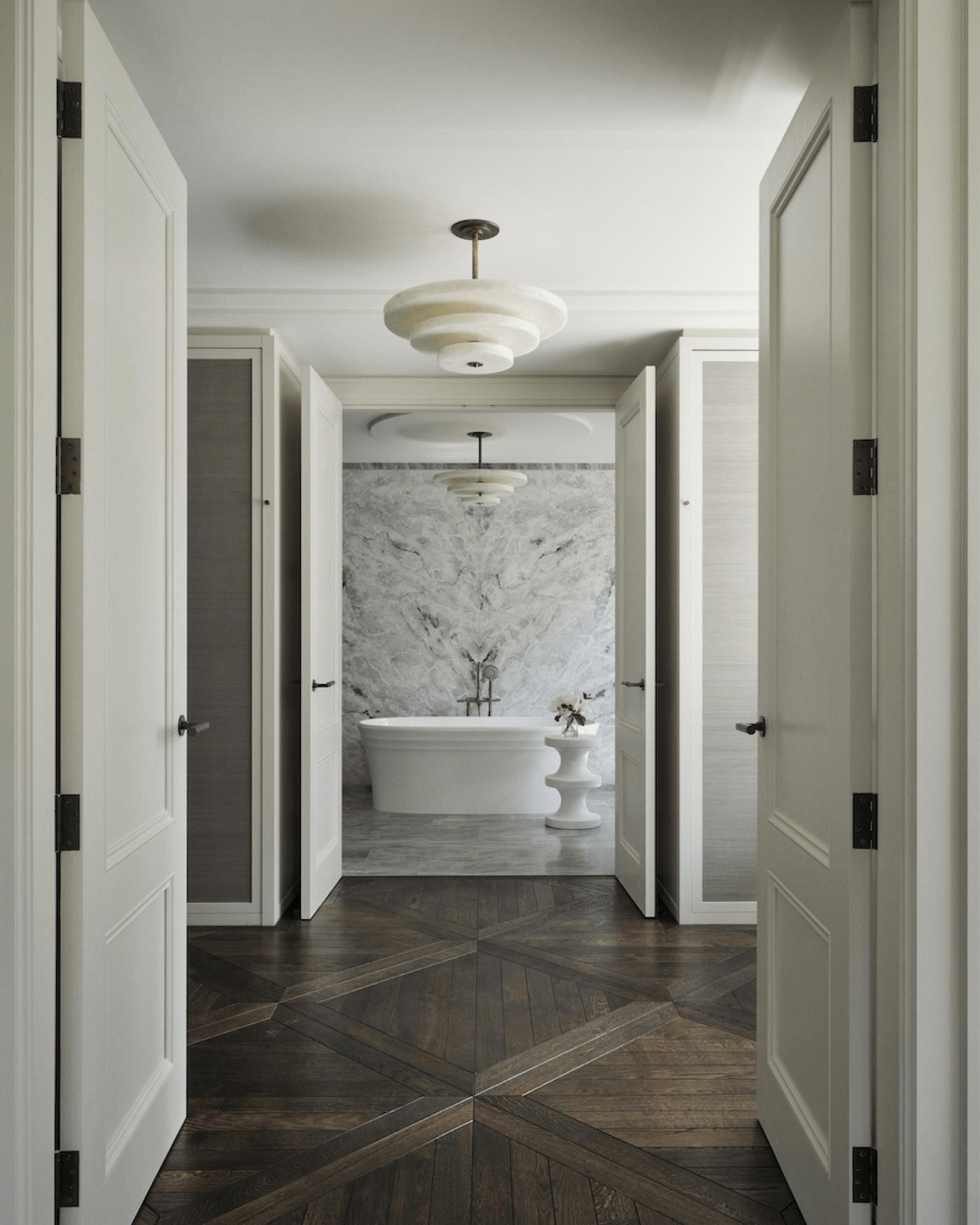 Liora Minimalist Alabaster Pendant Light Chandelier - Letslighting