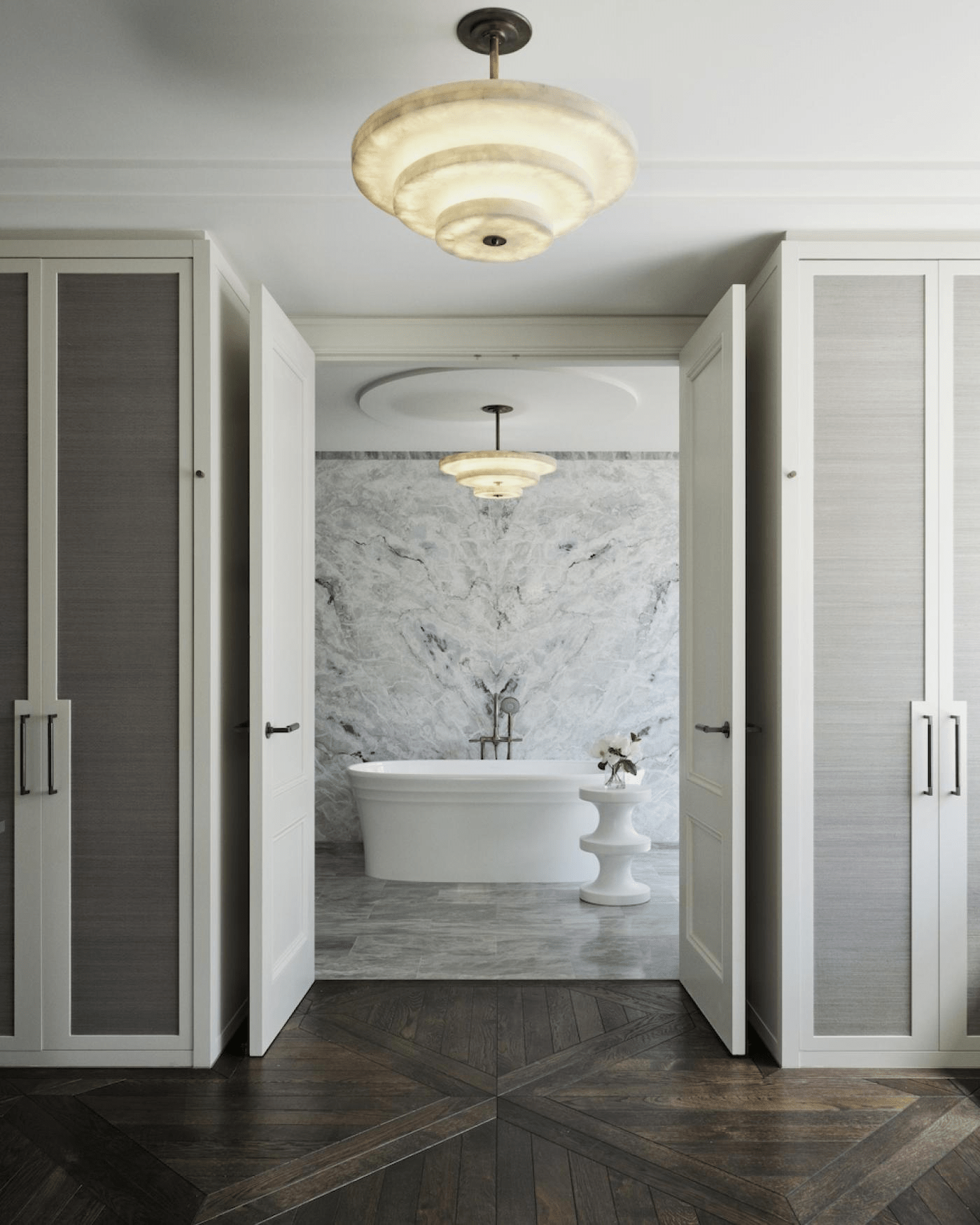 Liora Minimalist Alabaster Pendant Light Chandelier - Letslighting