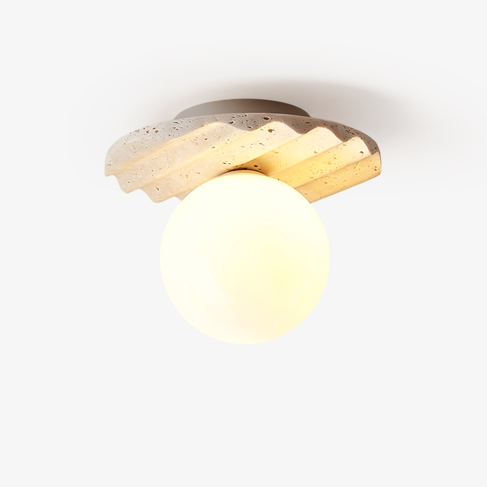 Travertine Wave Ceiling Light - Letslighting