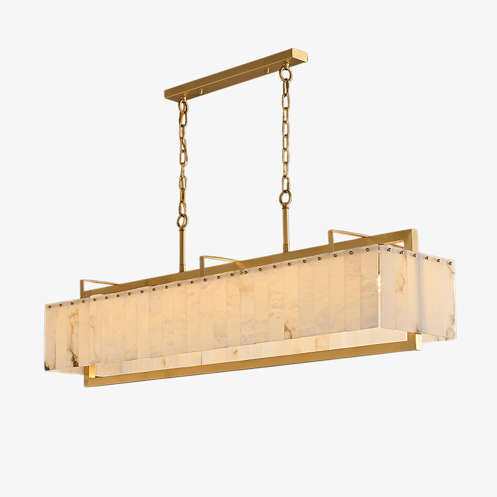 Aether Rectangular Alabaster Pendant Light - Letslighting
