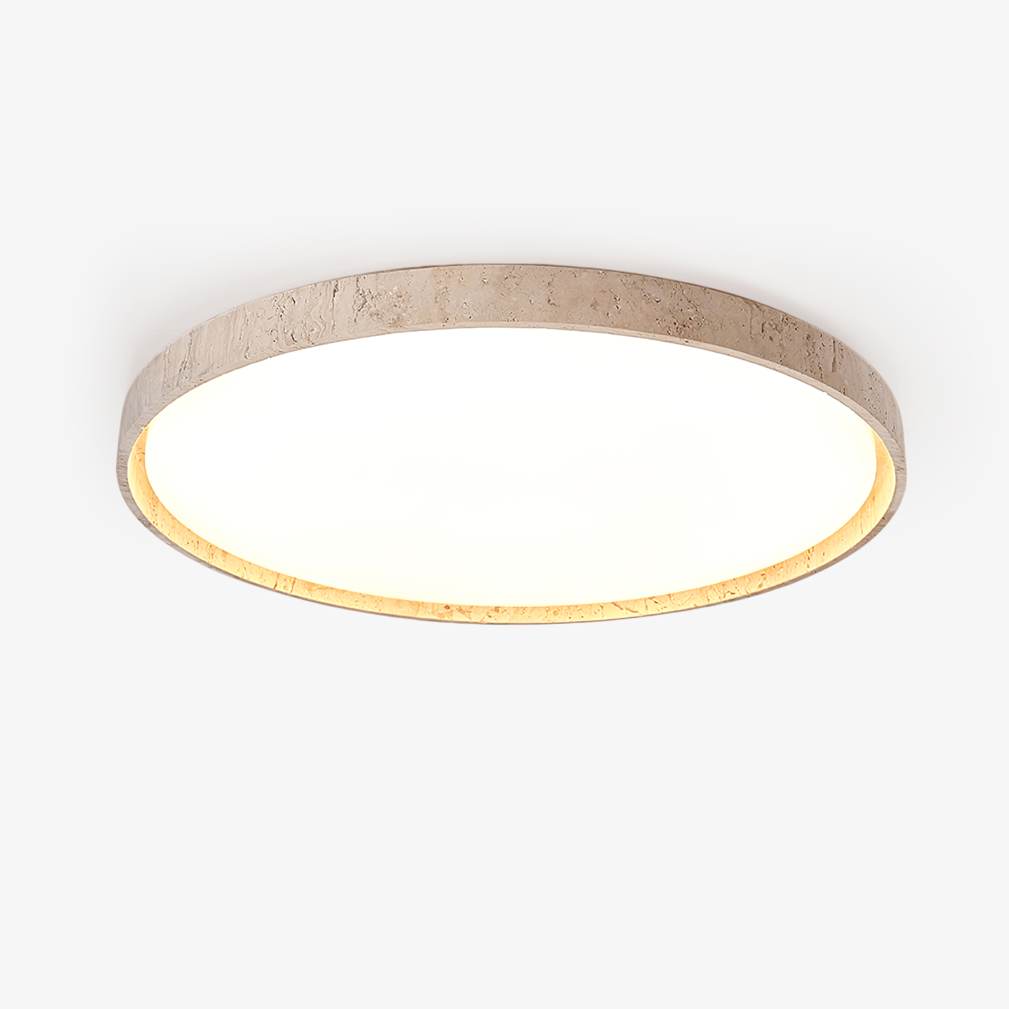 Kathy Lumière de Plafond Ronde en Travertin - Neutralighting