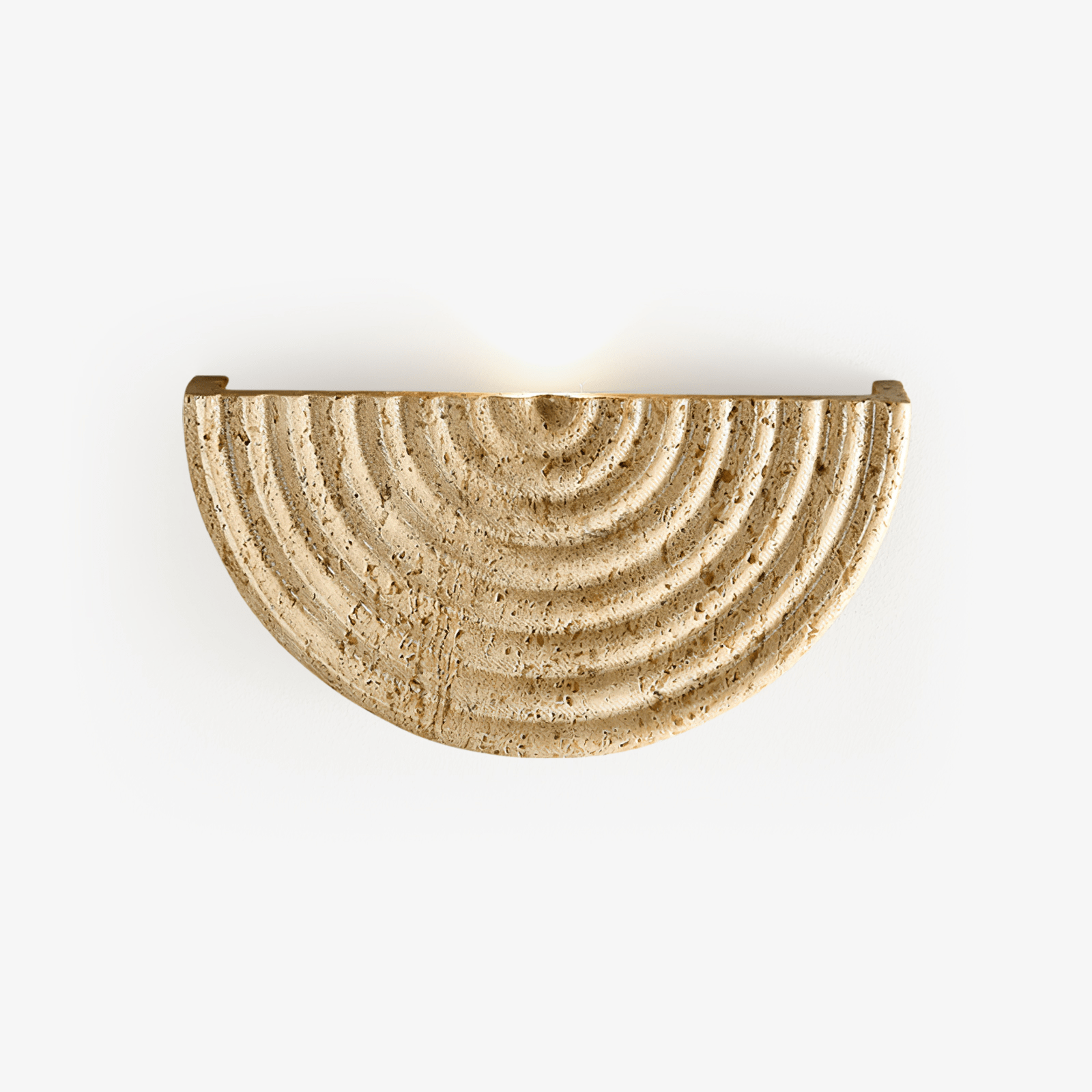 Faro Applique Murale en Travertin Demi-Lune - Neutralighting