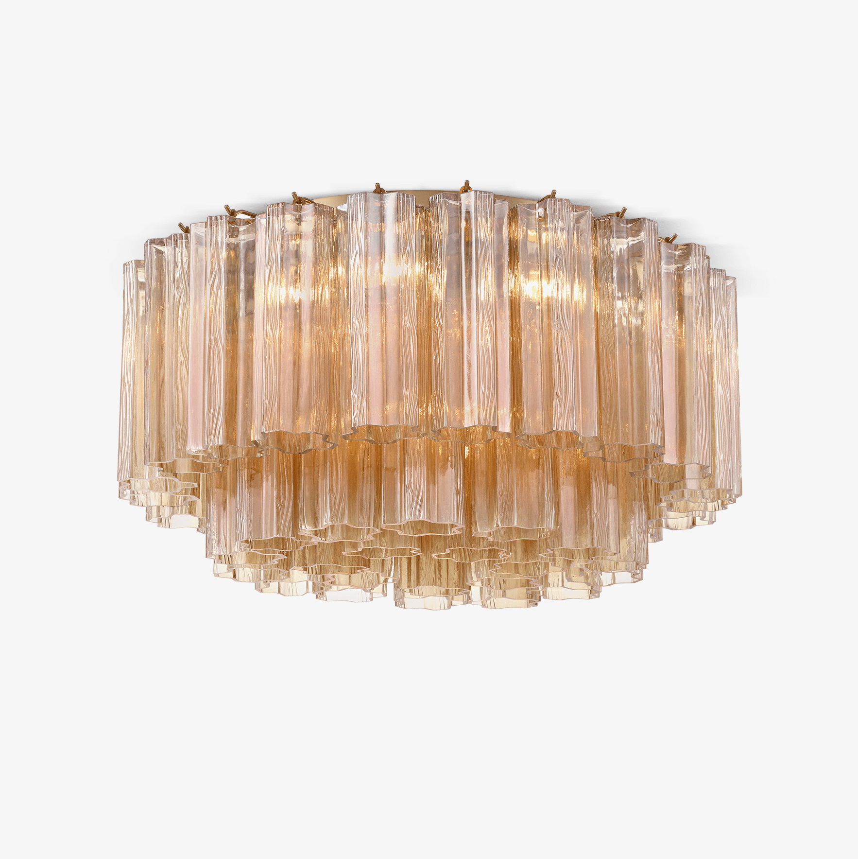 Aurora Ceiling Lamp Glass Tube Layered Amber - Letslighting