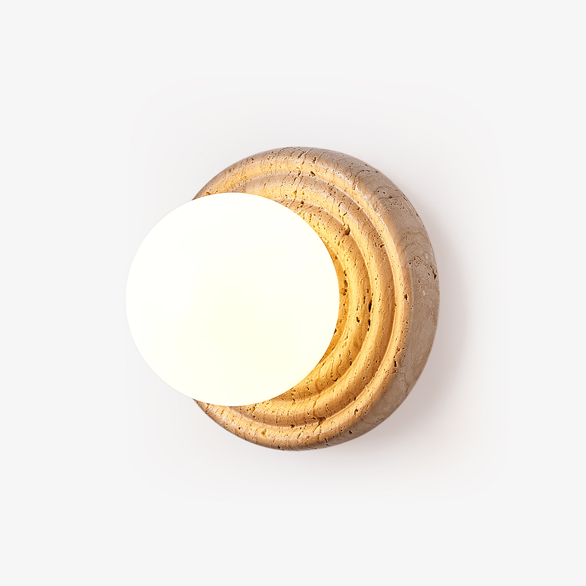Echo Travertin Globe Applique Murale - Neutralighting