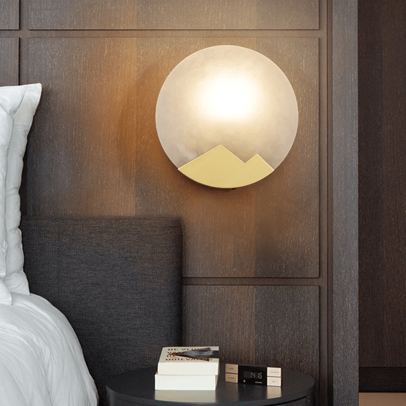 Nova Mountain Shaped Alabaster Wall Light - Letslighting