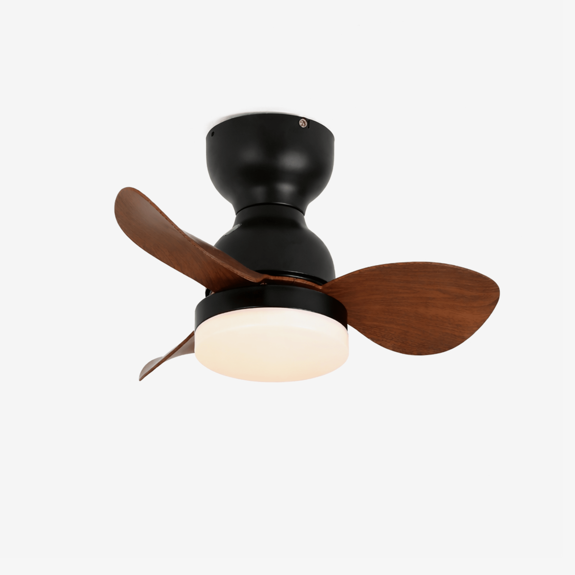 Plafonnier ventilateur Silas en finition noire