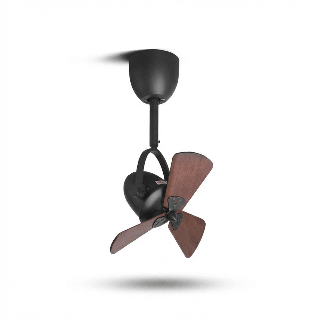 Ventilateur de plafond articulé Orville installé dans une pièce