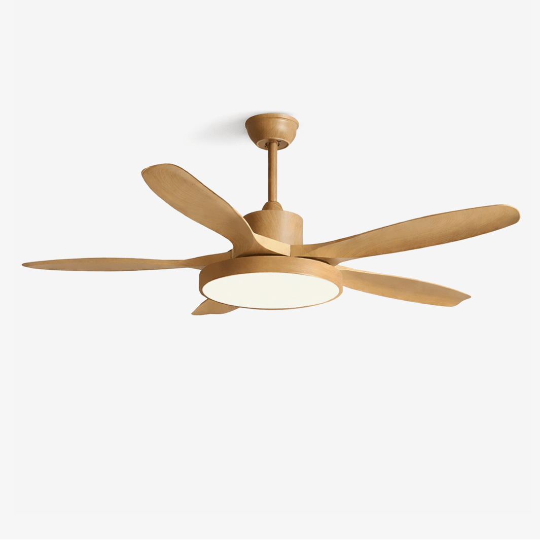 Plafonnier ventilateur StillWind avec LED intégrée et pales en imitation bois