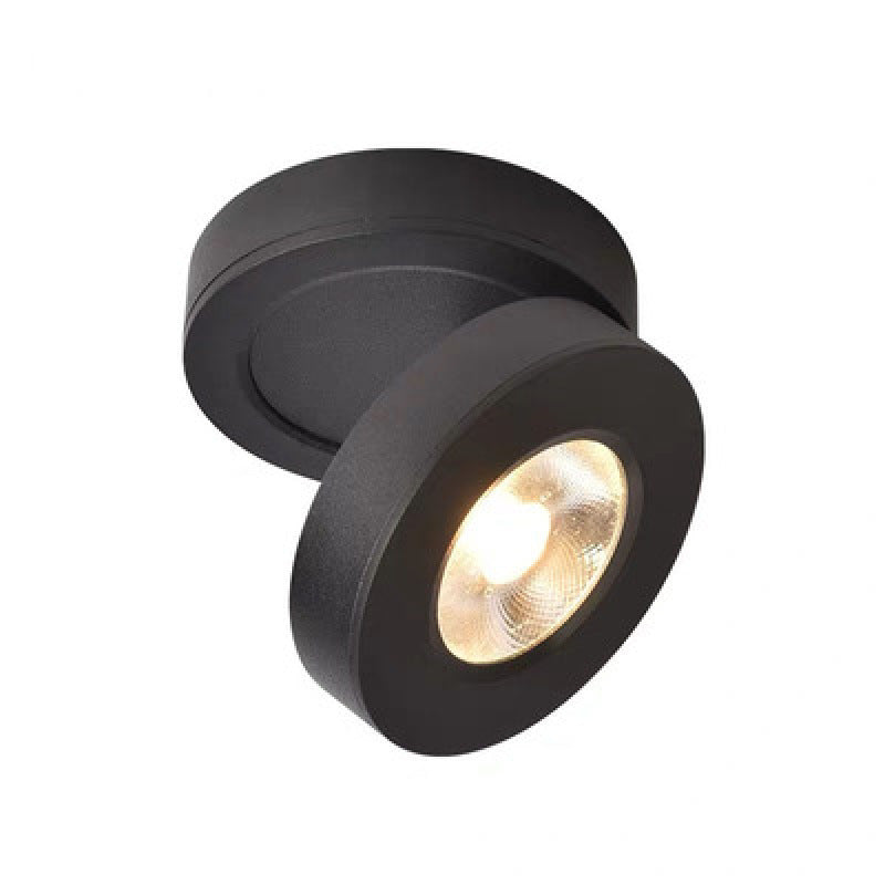 Arisha Plafonnier Rond Simple, Métal, Blanc/Noir, Chambre - Neutralighting