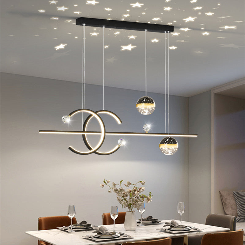 Arisha Luminaires Suspension d'Étoile LED Élegante Métal/Cristal Salon - Neutralighting
