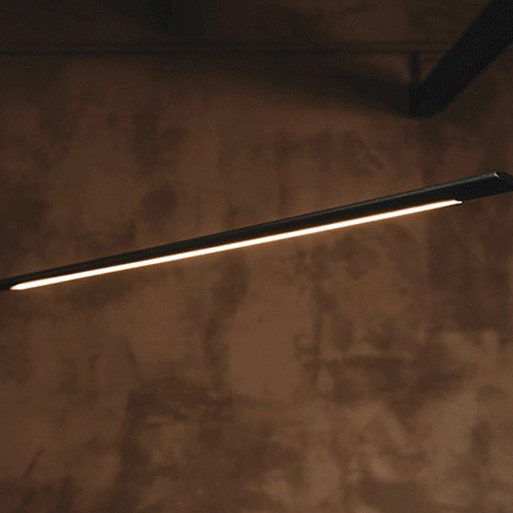 Ray Lampadaire Linéaire Simple, Métal, Noir, Salon/Chambre - Neutralighting